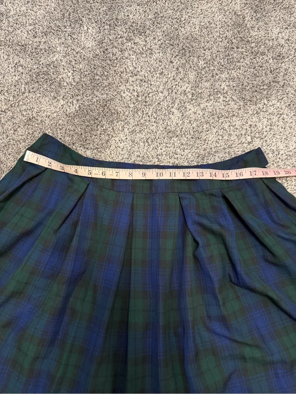 Hot Topic Pleated Blue and Green Plaid Mini Skirt Size 1 (Plus)
